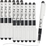 Kalhj - lot de 12 stylos plume a encre noire de 0, 38 mm - stylo roller a encre liquide - pour bureau, ... Kalhj - lot de 12 stylos plume a encre noire de 0, 38 mm - stylo roller a encre liquide - pour bureau, ...