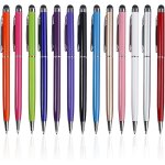 Kalhj - lot de 13 stylos a double usage pour ecran tactile manuscrite, stylos a bille, stylets tactiles, ...