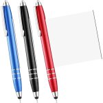 Kalhj - 3 pices stylos a bille en mtal stylo avec onglet de feuille rtractable stylo feuille de triche ...