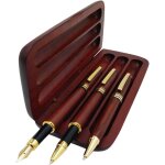Kalhj - lot de 3 stylos en bois avec etui cadeau - stylo plume, stylo a bille et stylo a encre gel de ... Kalhj - lot de 3 stylos en bois avec etui cadeau - stylo plume, stylo a bille et stylo a encre gel de ...