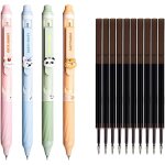 Kalhj - lot de 4 gel pens effaables - panda, patte, glace, gteau - rtractable et ergonomique avec ...