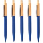Kalhj - lot de 5 stylos a bille en bambou et aluminium recyclé, avec surface caoutchoutée et clip gunmetal, ... Kalhj - lot de 5 stylos a bille en bambou et aluminium recyclé, avec surface caoutchoutée et clip gunmetal, ...