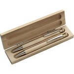 Kalhj - ensemble d'criture certifi durable en bois de htre avec stylo a bille a ecriture bleue et ...