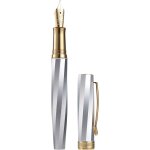 Kalhj - hongdian n11 stylo - plume a pointe souple extra fine revtue d'or et design gomtrique en serg ...