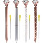 Kalhj - stylo a diamant grand, stylo a bille diamante 4 pièces stylo a bille dâ¿encre noire en métal ... Kalhj - stylo a diamant grand, stylo a bille diamante 4 pièces stylo a bille dâ¿encre noire en métal ...