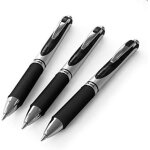 Kalhj - stylos a encre gel rétractable - 0, 7 mm - 54 % recyclé - lot de 3 - noir Kalhj - stylos a encre gel rétractable - 0, 7 mm - 54 % recyclé - lot de 3 - noir