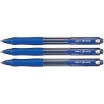 Kalhj - uni - ball lot de 3 stylos bille laknock sn100 / 14 rtract. grip pte large 1, 4mm bleu