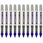 Kalhj - uni mitsubishi pencil - 10 stylos eye fine ub - 157 - stylo roller encre liquide bleue - pointe ...