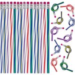 Kalop - 25 pices crayons souples flexibles mit gomme, crayons de courbure magiques, durable crayon flexible, ...