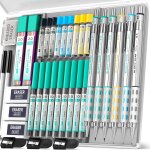 Kalop - blocky gear 6 pices porte mine, 0. 5, 0. 7, 0. 9mm&2mm criterium pour le dessin et l'esquisse ...