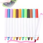 Kalqz - 12 stylos fluorescents de rechange, marqueur tableau blanc effacable surligneur effacable marqueurs ...
