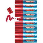 Kalqz - 388 marqueur pour chevalets - rouge - 10 marqueurs - pointe biseaute 4 - 12 mm - marqueur pour ...