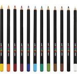 Kaojl - lot de 12 crayons de couleur professionnels a l'huile et a la cire uni kpe - 200 essential