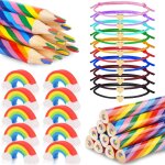 Kaojl - 30 pcs set crayons arc - en - ciel, 10 crayons de couleur arc - en - ciel, 10 gommes arc - en ... Kaojl - 30 pcs set crayons arc - en - ciel, 10 crayons de couleur arc - en - ciel, 10 gommes arc - en ...
