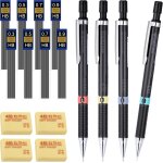 Kaojl - lot de 4 porte mines, 4 criterium 0. 3, 0. 5, 0. 7, 0. 9 mm hb mine 96 de crayon et 4 gommes, ... Kaojl - lot de 4 porte mines, 4 criterium 0. 3, 0. 5, 0. 7, 0. 9 mm hb mine 96 de crayon et 4 gommes, ...