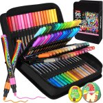 Kaojl - feutre acrylique, 96 couleurs marqueur peinture acrylique avec pointe moyenne 3mm, acrylic paint ...