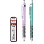 Kaojl - tikky lot de 2 porte - mines pastel avec recharges a haute teneur en polymre hb 0, 5 mm, fleur ...