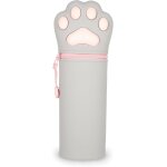 Kawaii etui ecole 2 en 1 en silicone souple, porte - stylos de table, fermeture a glissire, crayons ...