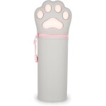 - kawaii etui ecole 2 en 1 en silicone souple, porte - stylos de table, fermeture a glissire, crayons ...