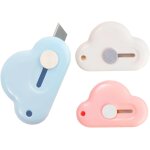 Kawoq - 3 pcs coupe - enveloppes, ouvre lettre, mini cutter portable couteau de papeterie rtractable ...