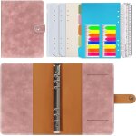 Kawoq - carnet a anneaux a5 rechargeable, a5 pointill recharge papier, pu cuir carnet a anneaux rechargeable ...