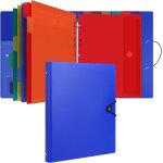 Kawoq - classeur avec 12 pochettes perfores pour documents format a4 - pochette plastique, trieur document ...