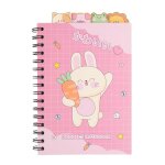Kawoq - grupo erik - carnet de notes a5 kawaii avec intercalaires, 160 pages notebook, bullet journal, ...