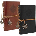 Kaxdl - 2pcs carnet de voyage a5, carnet de notes en cuir voyage journal blank agenda diary notebook ...