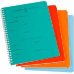 Kaxdl - 458460c un cahier de texte a spirale (une marque de clairefontaine) - 17x22 cm - 124 pages grands ...