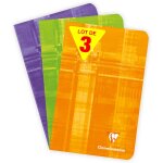 Kaxdl - 63601amzc lot de 3 carnets agrafs - 11x17 cm - 96 pages grands carreaux - papier blanc 90 g ...