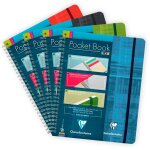 Kaxdl - 68566c un cahier a spirale pocket book - a5 + 16x21 cm - 120 pages dtachables lignes avec 3 ...