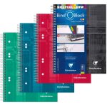 Kaxdl - 8272c bind'o block cahier a spirale perfor avec 3 intercalaires - a5 + 16x21 cm - 180 pages ...