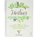 Kaxdl - 975180c cahier spiral herbier - 32 feuilles papier dessin blanc et intercalaires souples - 24x32 ...