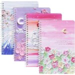 Kaxdl - a5 cahiers a spirales, 4pack carnet de notes a5, 120 pages / 60 feuilles carnet spirale lign, ...