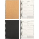 Kaxdl - agenda journalier, 4pcs cahiers classique, 100 pages / 50 feuilles, to do list notebook avec ...