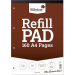 Kaxdl - bloc - notes de 160 pages a4 reli, 4 perforations lign single fin.