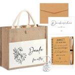 Kaxdl - cadeau pour collgue de travail cadeau de remerciement sac en jute bloc - notes a spirale stylo ...