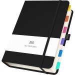 Kaxdl - cahier b5 ligns - carnet de notes lignes a couverture rigide de qualit suprieure, noir, 100gsm ...