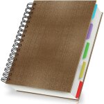 Kaxdl - cahier spirale a5carnet de notes a5 avec intercalaires et couverture en kraftcarnet journal ...