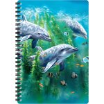 Kaxdl - carnet a5 - dauphin&algues de deluxebase. carnet 3d lenticulaire 80 pages. papeterie ecole bureau ...