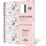 Kaxdl - carnet a dessin reli a3 papier epais (130gsm), 50 feuilles / 100 pages, a spirales, pour les ...