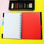 Kaxdl - carnet de notes a spirale avec intercalaires et onglets 21 * 16cm