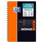 Kaxdl - oxford 400100861 nomadbook cahier spirale etudiant 17, 6x25 cm chemise intgre 160 pages petits ...