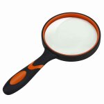 Kcbbe loupe 3x, grande loupe de 100 mm avec poigne en caoutchouc antidrapante, pour la lecture, l'inspection ...