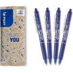 Khkui - - lot de 4 frixion ball clicker 07 - stylo effaable a encre thermosensible - stylo roller rtractable ...