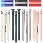 Khkui - ensemble de stylos effaables - 12 stylos a bille effaables + 36 recharges - stylo effaable ...