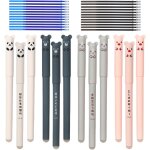 Khkui - ensemble de stylo effacables - 12 stylo kawaii cute + 24 recharges - stylos effaables de 0, ...