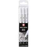 Khkui - gelly roll basic blanc stylo encre gel set of 3, tailles varies stylos opaques pour la dcoration, ...