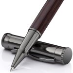 Khkui - lot de stylos roller en bois, 2 recharges d'encre (1 noire et 1 bleue), stylo d'criture fantaisie, ...