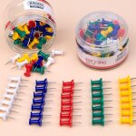Kit de 80 punaises de carte a ongles pratiques, epingles a pousser colores avec pointe pointue en acier ...
